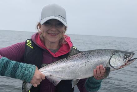 Shannah holding a fish